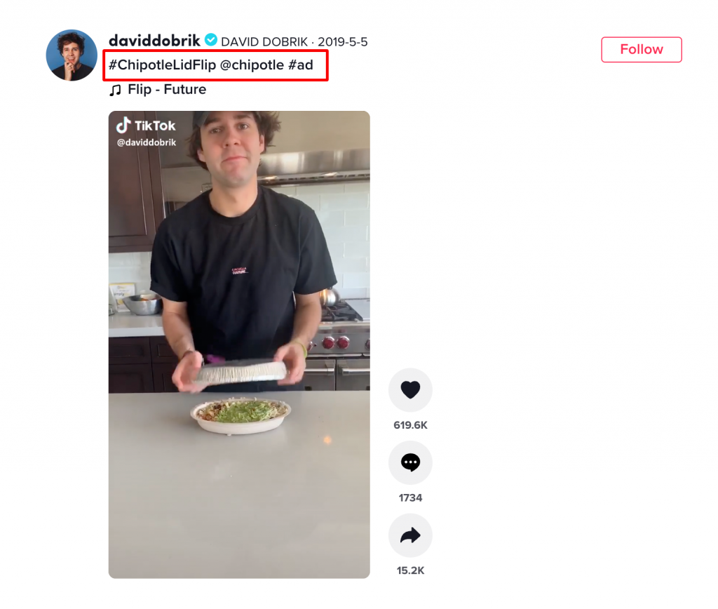 Chipotle TikTok influencer marketing campaign example