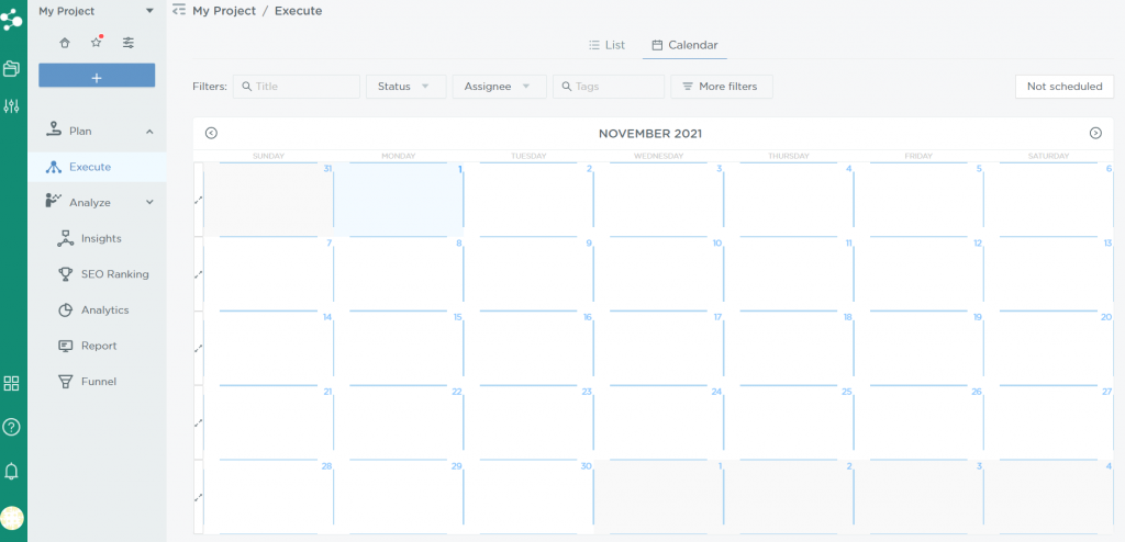 Contentools calendar