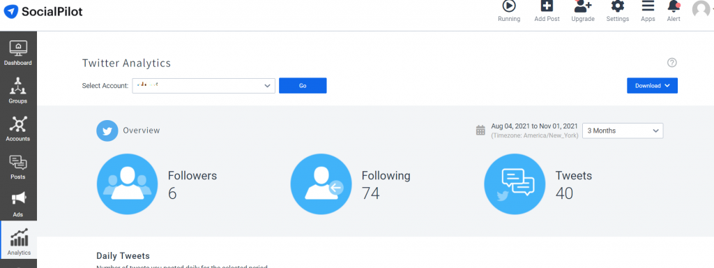 Sprout Social dashboard