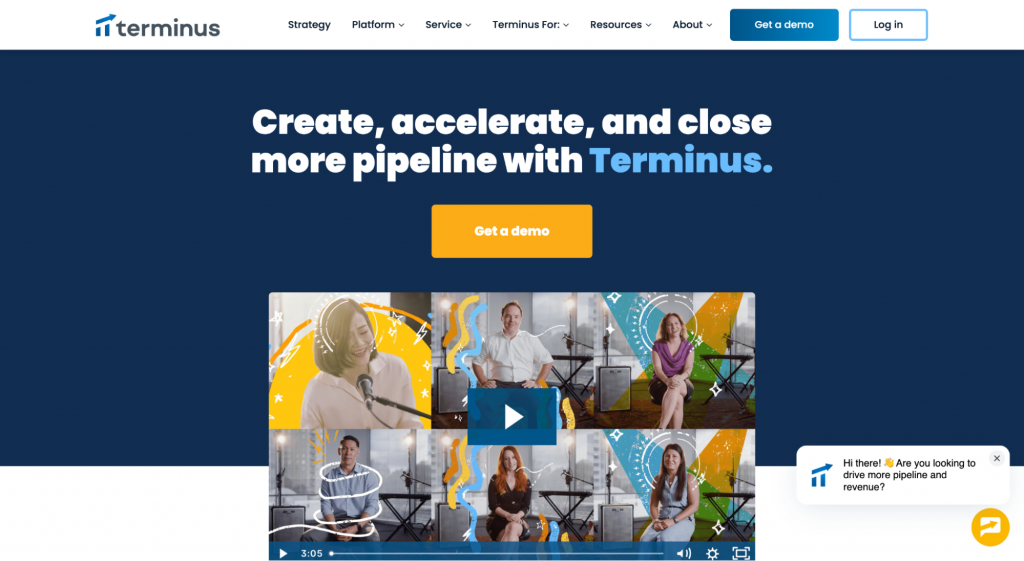 Terminus homepage screenshot