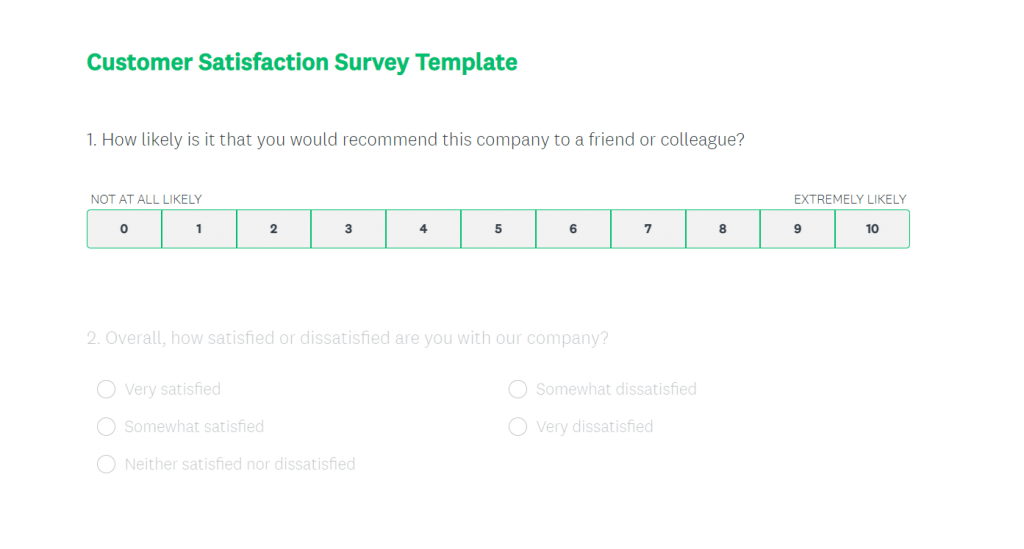 SurveyMonkey template