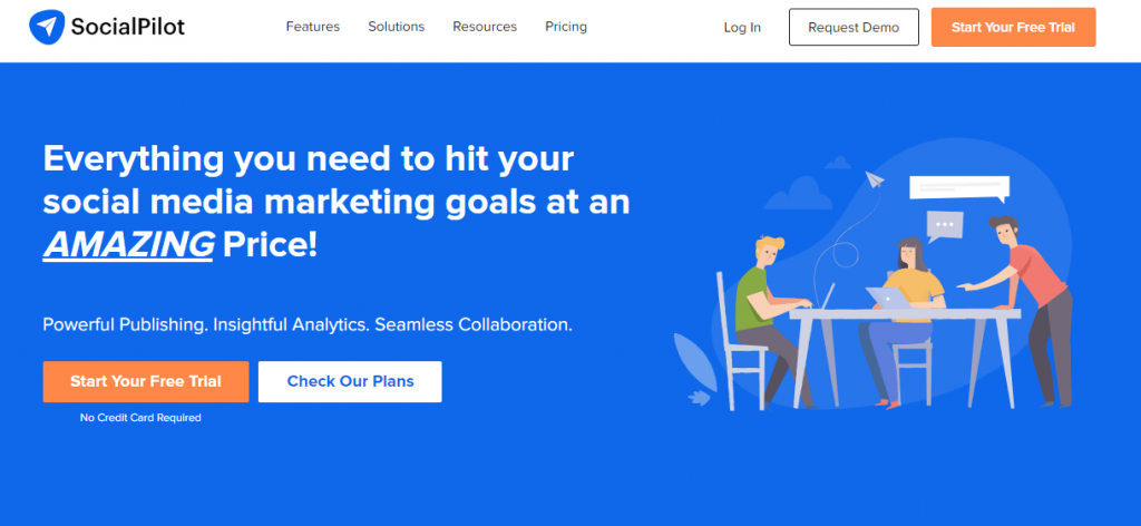 SocialPilot homepage screenshot