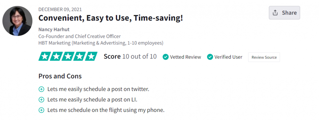 Hootsuite social media scheduler review trust radius