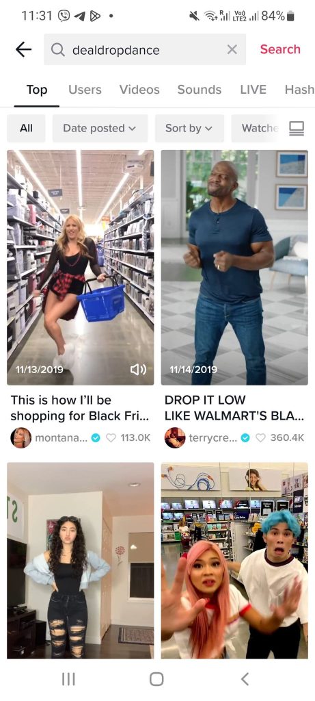 Walmart #dealdropdance TikTok campaign