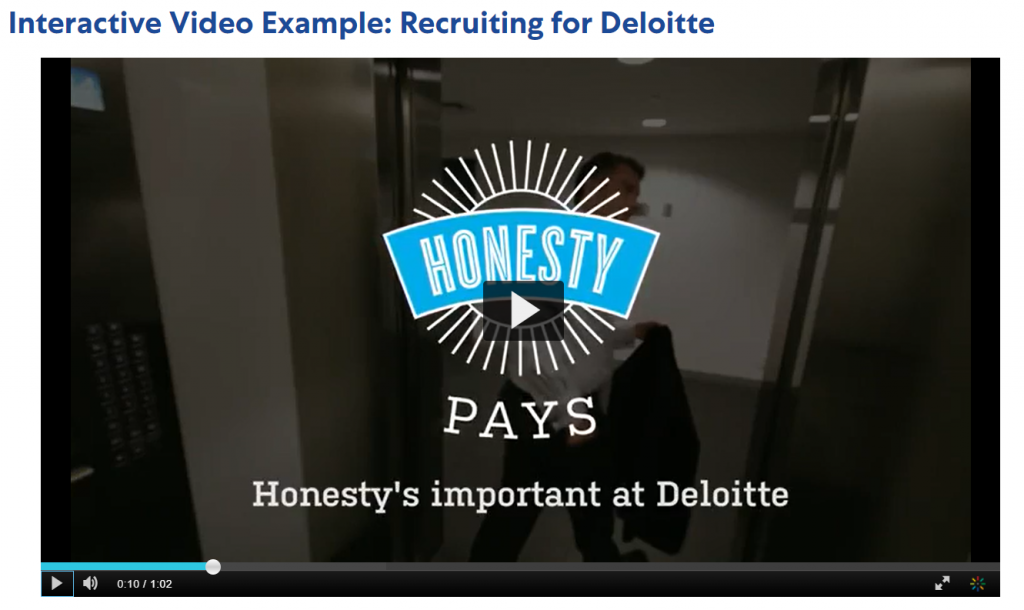 Deloitte interactive video example