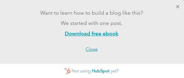 HubSpot gated content example screenshot