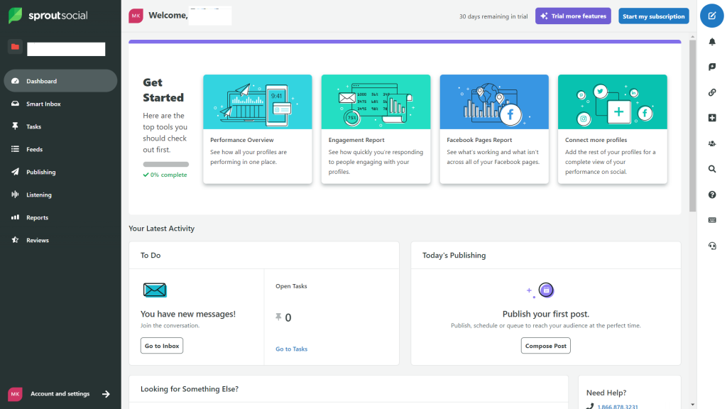 SproutSocial dashboard screenshot