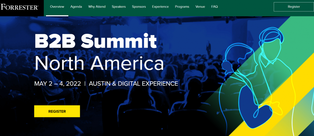 B2B Summit North America conference homepage screenshot