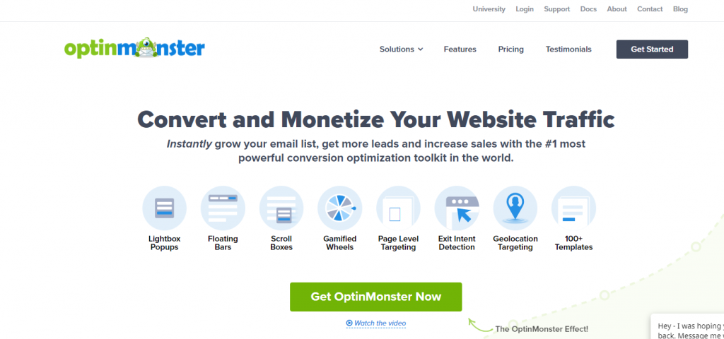 OptinMonster homepage screenshot