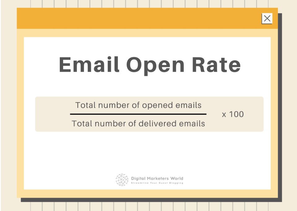 Email open rate formula